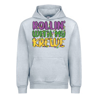 Heather Grey rollin with my krewe Urban Hoodie - MaliasSmallBusiness