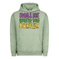 Pigment Oil Green rollin with my krewe Urban Hoodie - MaliasSmallBusiness