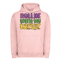 Pigment Salmon rollin with my krewe Urban Hoodie - MaliasSmallBusiness