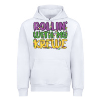 White rollin with my krewe Urban Hoodie - MaliasSmallBusiness