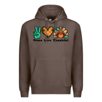 Coffee peace love thankful turkey Premium Hoodie - Jasminsmagicworld