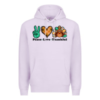 Lilac peace love thankful turkey Premium Hoodie - Jasminsmagicworld