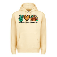 Pina Colada peace love thankful turkey Premium Hoodie - Jasminsmagicworld