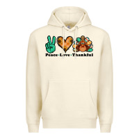Sandshell peace love thankful turkey Premium Hoodie - Jasminsmagicworld
