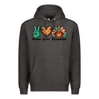 Smoke peace love thankful turkey Premium Hoodie - Jasminsmagicworld
