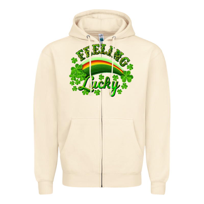 Feeling Lucky With Rainbow Zipper Hoodie by RanaPortraitStore | Teevron