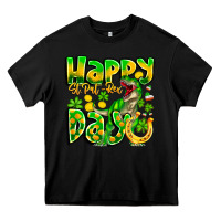 Black Happy St Patricks Rex Day Heavy Core Tee - CowhideDigitalArt