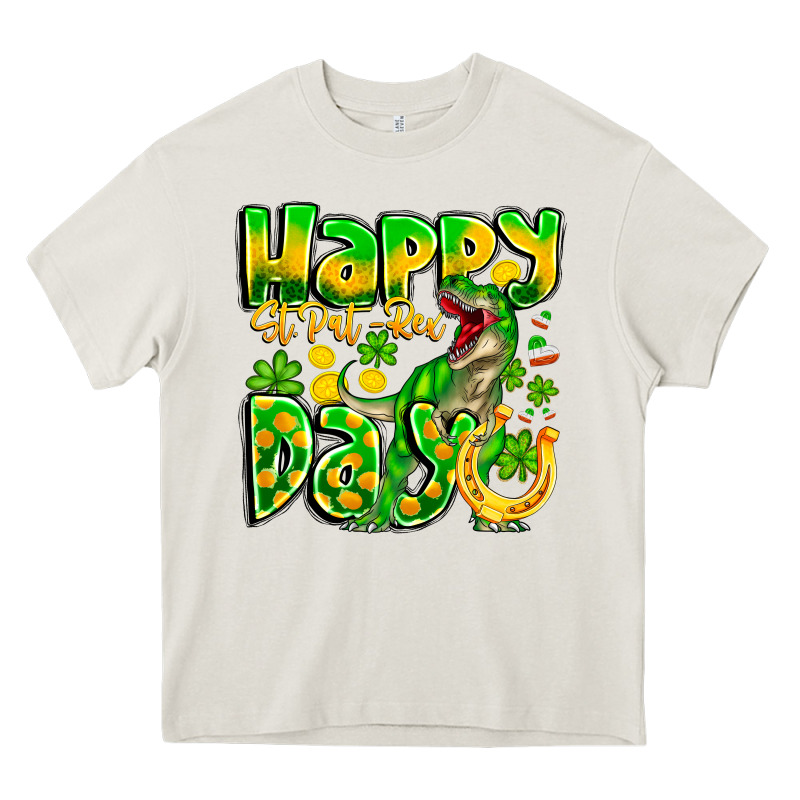 Happy St Patricks Rex Day Heavy Core Tee by CowhideDigitalArt | Teevron