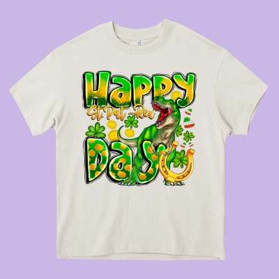 Happy St Patricks Rex Day Heavy Core Tee Designed By Cowhidedigitalart