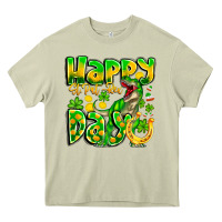 Mossy Happy St Patricks Rex Day Heavy Core Tee - CowhideDigitalArt