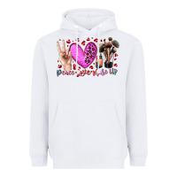 White peace love makeup Heavyweight Hoodie - RacoonDesign