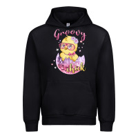 Black groovy chick easter Urban Hoodie - MaliasSmallBusiness