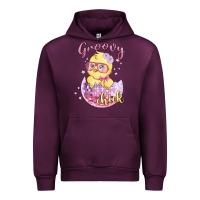 Mauve Wine groovy chick easter Urban Hoodie - MaliasSmallBusiness