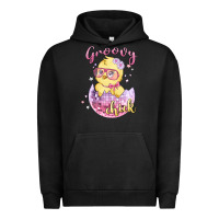 Pigment Black groovy chick easter Urban Hoodie - MaliasSmallBusiness