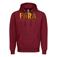 Burgundy paraprofessional Zipper Hoodie - texasbilliewilder