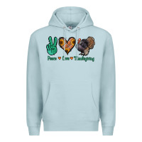 Blue Mist peace love thanksgiving Premium Hoodie - Jasminsmagicworld