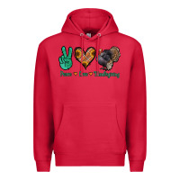 Cardinal peace love thanksgiving Premium Hoodie - Jasminsmagicworld