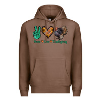 Chestnut peace love thanksgiving Premium Hoodie - Jasminsmagicworld