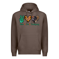 Coffee peace love thanksgiving Premium Hoodie - Jasminsmagicworld