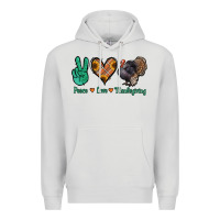 Dove Grey peace love thanksgiving Premium Hoodie - Jasminsmagicworld