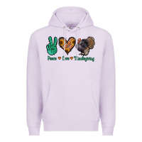 Lilac peace love thanksgiving Premium Hoodie - Jasminsmagicworld