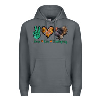 Rock peace love thanksgiving Premium Hoodie - Jasminsmagicworld