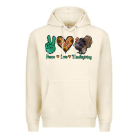 Tofu peace love thanksgiving Premium Hoodie - Jasminsmagicworld