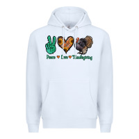 White peace love thanksgiving Premium Hoodie - Jasminsmagicworld