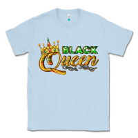 Dusty Blue black queen Classic Tee - texasbilliewilder