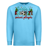 Ocean Blue santa s favorite soccer player Premium Sweatshirt - JahusDesignShop