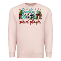 Pale Pink santa s favorite soccer player Premium Sweatshirt - JahusDesignShop