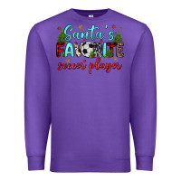 Purple santa s favorite soccer player Premium Sweatshirt - JahusDesignShop