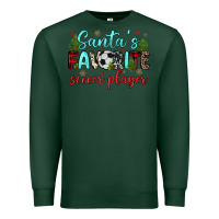 Sports Green santa s favorite soccer player Premium Sweatshirt - JahusDesignShop