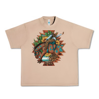 Burro bucking bronco aztec shape background Urban Heavy Tee - Artiststas