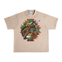 French Oak bucking bronco aztec shape background Urban Heavy Tee - Artiststas