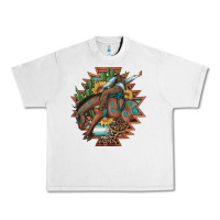 Lunar Rock bucking bronco aztec shape background Urban Heavy Tee - Artiststas