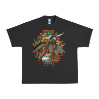 Pigment Black bucking bronco aztec shape background Urban Heavy Tee - Artiststas