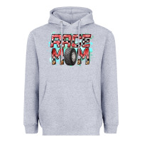 Heather Grey Race Mom Heavyweight Hoodie - RacoonDesign