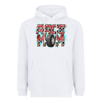 White Race Mom Heavyweight Hoodie - RacoonDesign