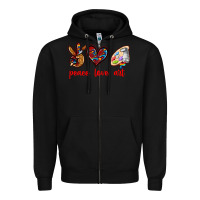 Black peace love art Zipper Hoodie - texasbilliewilder