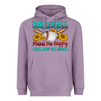 Lavender baseball makes me happy you, not so much Heavyweight Hoodie - HRA Design Shop