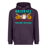 Plum baseball makes me happy you, not so much Heavyweight Hoodie - HRA Design Shop