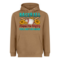 Toasted Coconut baseball makes me happy you, not so much Heavyweight Hoodie - HRA Design Shop