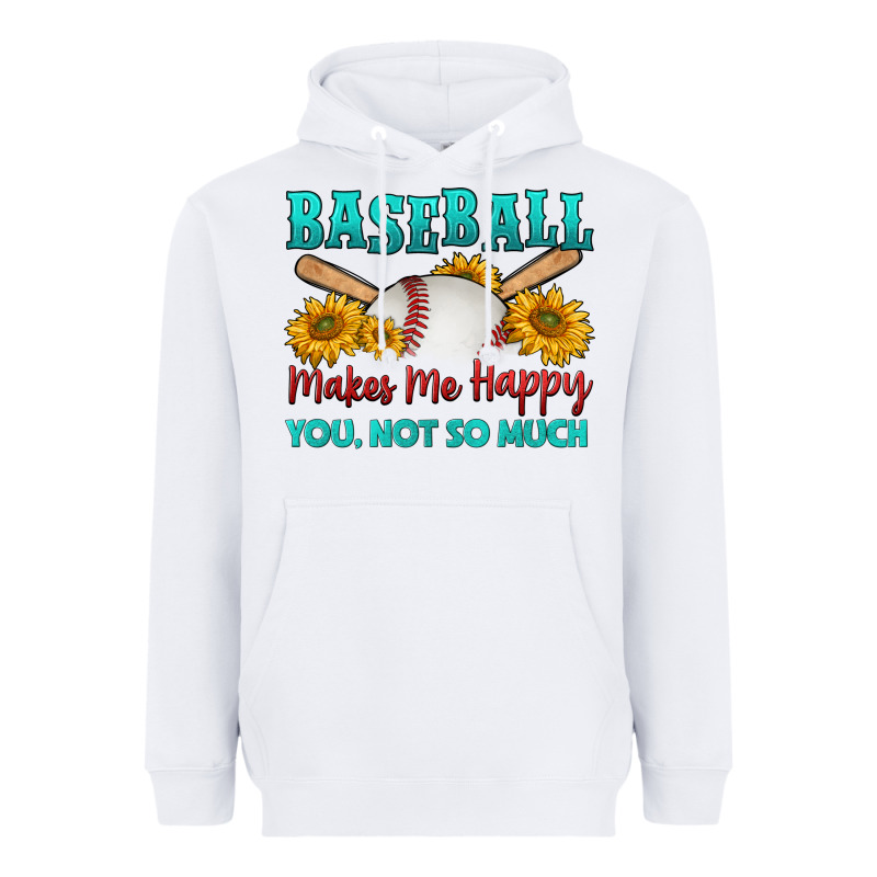 Baseball Makes Me Happy You, Not So Much Heavyweight Hoodie by HRA Design Shop | Teevron