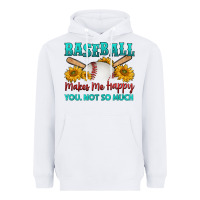 White baseball makes me happy you, not so much Heavyweight Hoodie - HRA Design Shop