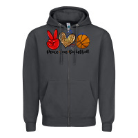 Smoke peace love basketball Zipper Hoodie - Zillion Design Studio