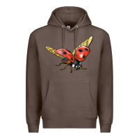 Coffee Ladybug Flying Premium Hoodie - LillyAllenDesigns