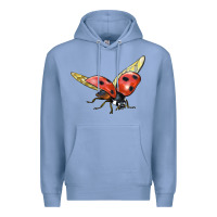 Colony Blue Ladybug Flying Premium Hoodie - LillyAllenDesigns