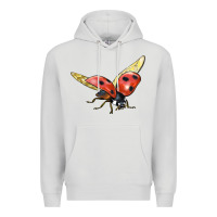 Dove Grey Ladybug Flying Premium Hoodie - LillyAllenDesigns