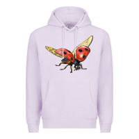 Lilac Ladybug Flying Premium Hoodie - LillyAllenDesigns